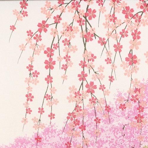 風呂敷 インテリア エコ タペストリー / ちりめん 桜 ピンク 壁掛け