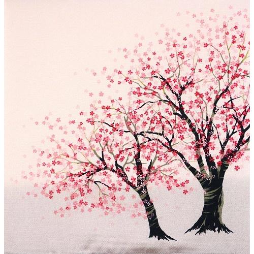 風呂敷 インテリア エコ タペストリー / ちりめん 千年桜 ピンク