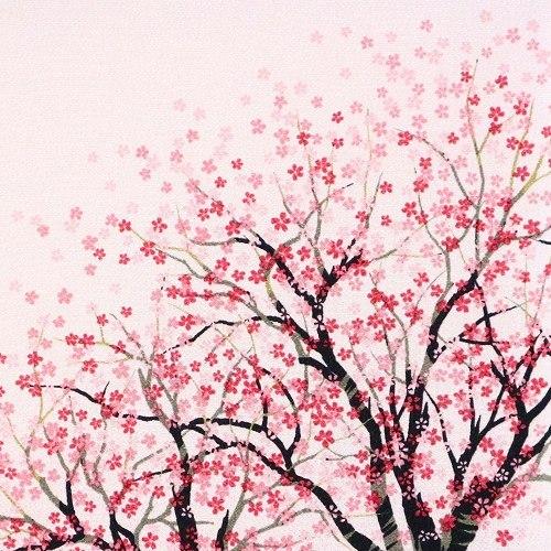 風呂敷 インテリア エコ タペストリー / ちりめん 千年桜 ピンク
