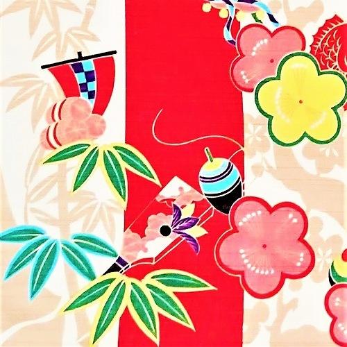 風呂敷 インテリア 正月 タペストリー 迎春 / シャンタン からく