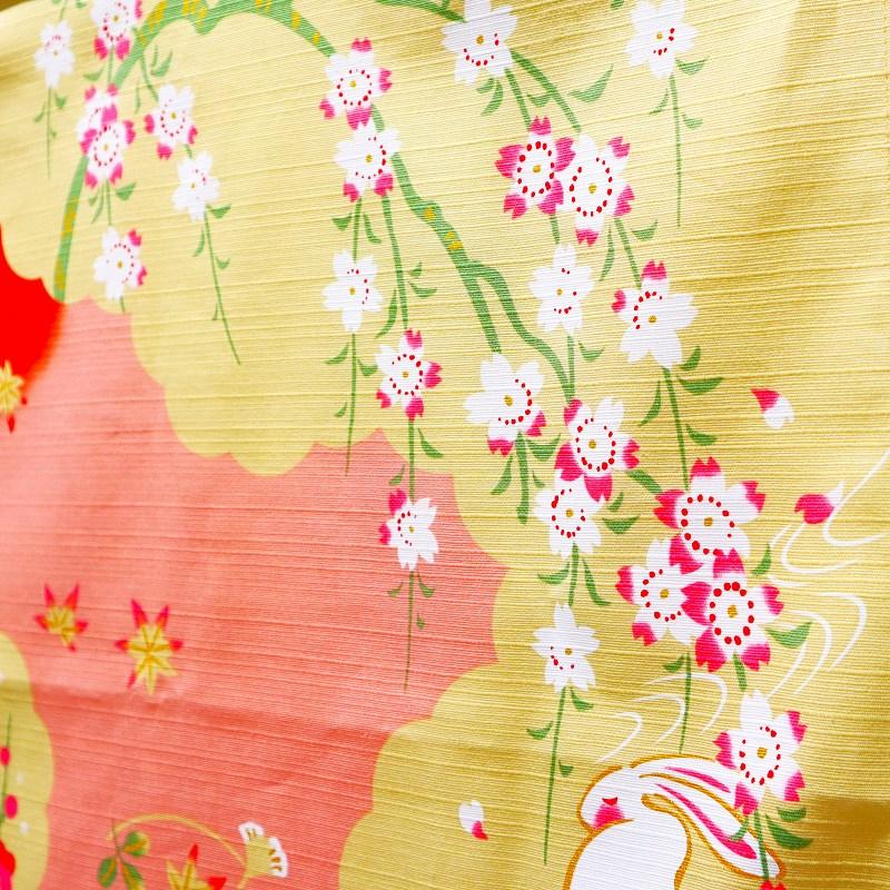 風呂敷 インテリア 正月 タペストリー / シャンタン からく うさぎ