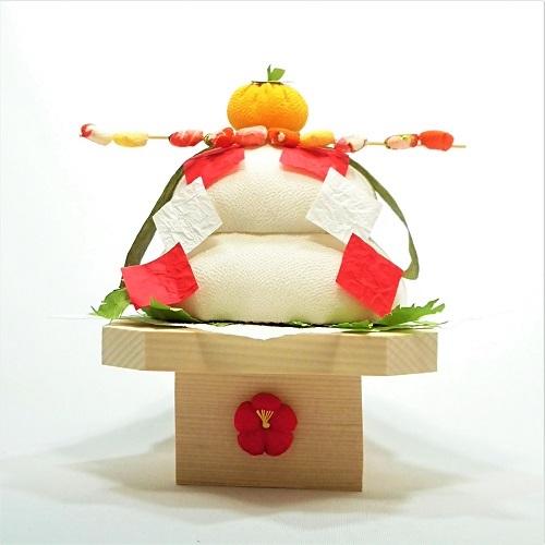 お正月飾り 置物 ちりめん コンパクト 小さい / お鏡さん 手作り お正月飾り 置物 ちりめん コンパクト 小さい / お鏡さん 手作り