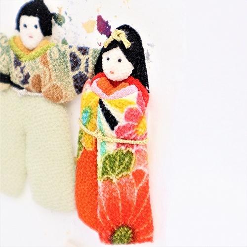 タペストリー 和紙 コンパクト 小さい / 旬のつづり 雛 紙すき 手作り