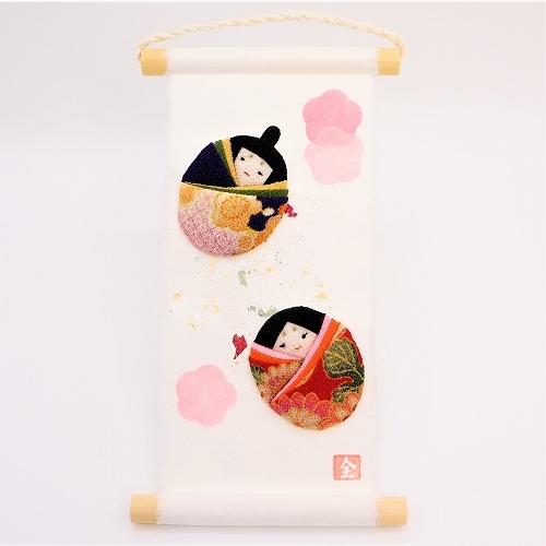 和雑貨京ぜんびミニタペストリー 和紙 コンパクト 紙すき ちりめん 旬のつづり 貝雛