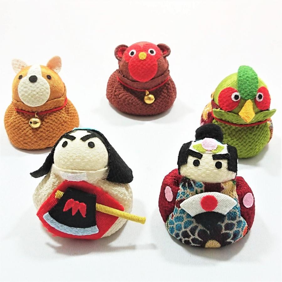 五月 人形 ちりめん 小さい 子ども / お手玉 桃太郎 コンパクト 初節句 