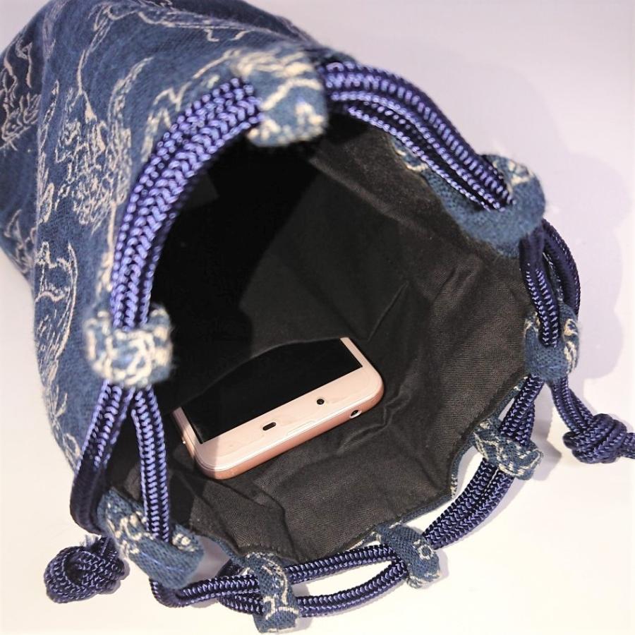 和装バック 着物バック 和柄コットン生地・風神雷神（ベージュ） 楽天