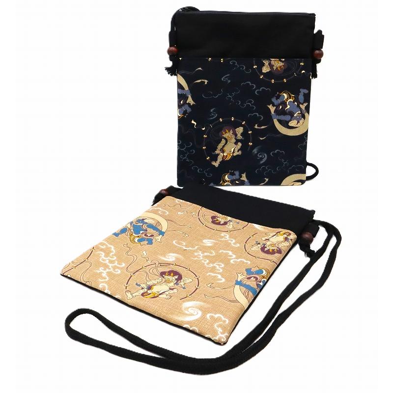 和柄 お祭り ショルダー メンズ / ポシェット 風神雷神 父の日 母の日