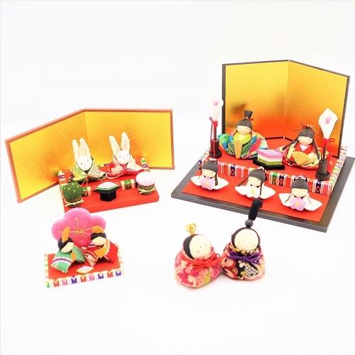 雛 雛人形／ お手玉 お内裏様／ コンパクト お雛様 ミニ ちりめん 雛