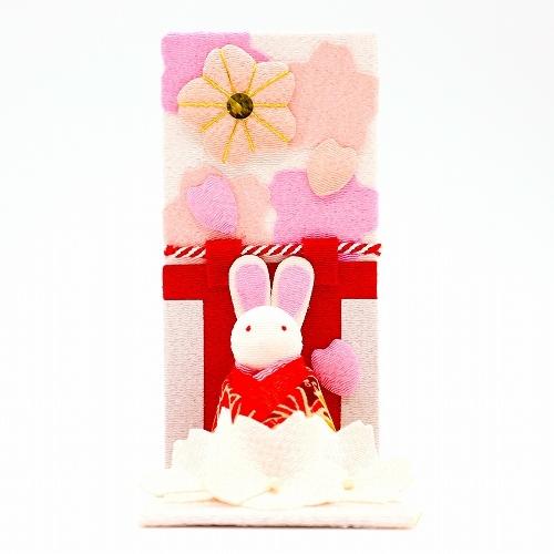置物 コンパクト ちりめん 小さい 桜 / 桜満開 人形 花見 4月 四月