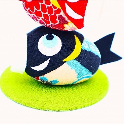 五月人形 兜飾り コンパクト ちりめん 小さい かぶと / 親子 五月人形 兜飾り コンパクト ちりめん 小さい かぶと / 親子
