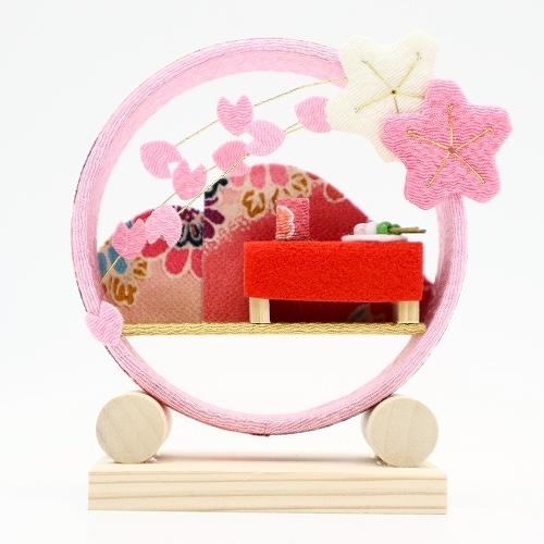 置物 コンパクト ちりめん 小さい 手作り / 季節の輪飾り さくら 置物 コンパクト ちりめん 小さい 手作り / 季節の輪飾り さくら