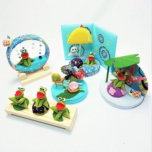 置物 コンパクト ちりめん 小さい 手作り / 季節模様 6月 人形