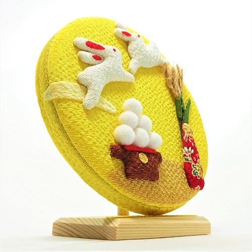 置物 コンパクト ちりめん 小さい 手作り / たてかざり お月見 月見