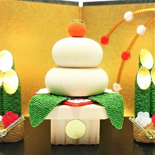 お正月飾り 置物 ちりめん コンパクト 小さい / ミニ迎春飾り 手作り