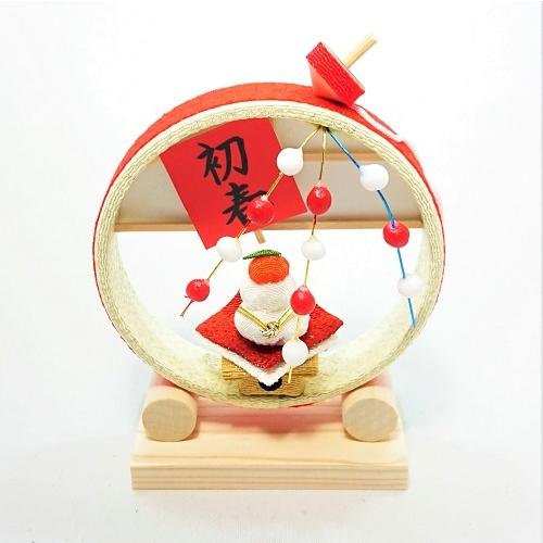 置物 コンパクト ちりめん 小さい 手作り / 季節の輪飾り 初春 人形