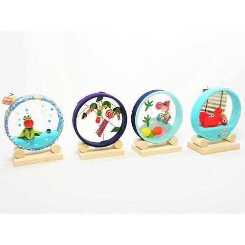 置物 コンパクト ちりめん 小さい 手作り / 季節の輪飾り 初春 人形