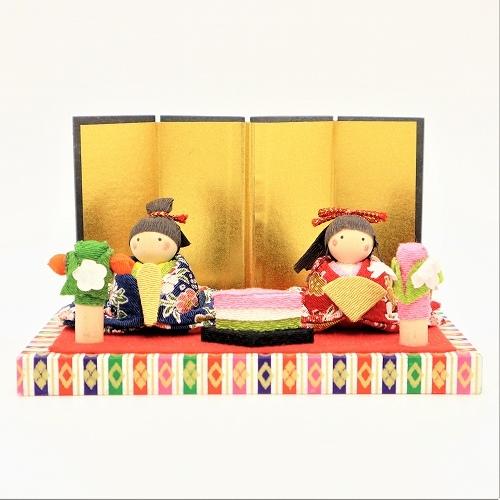 雛人形 コンパクト ちりめん 小さい 手作り / 春待雛 お雛様 ひな祭り