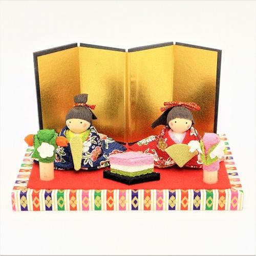 雛人形 コンパクト ちりめん 小さい 手作り / 春待雛 お雛様 ひな祭り