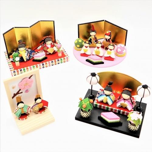 雛人形 コンパクト ちりめん 小さい 手作り / 春待雛 お雛様 ひな祭り