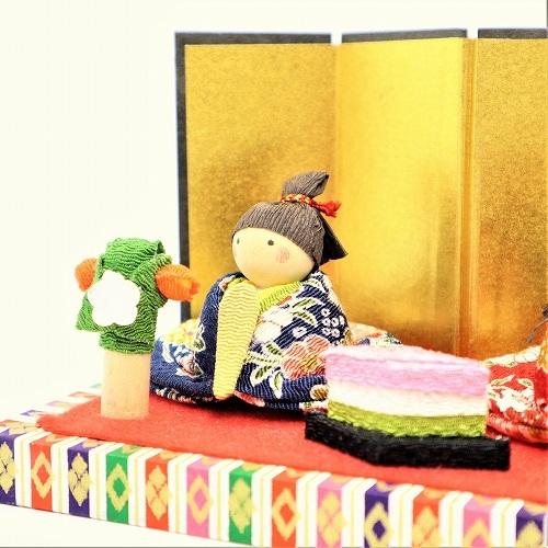 雛人形 コンパクト ちりめん 小さい 手作り / 春待雛 お雛様 ひな祭り