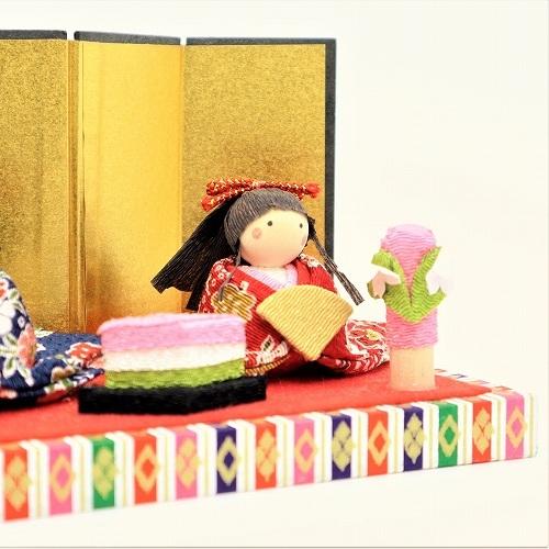 雛人形 コンパクト ちりめん 小さい 手作り / 春待雛 お雛様 ひな祭り