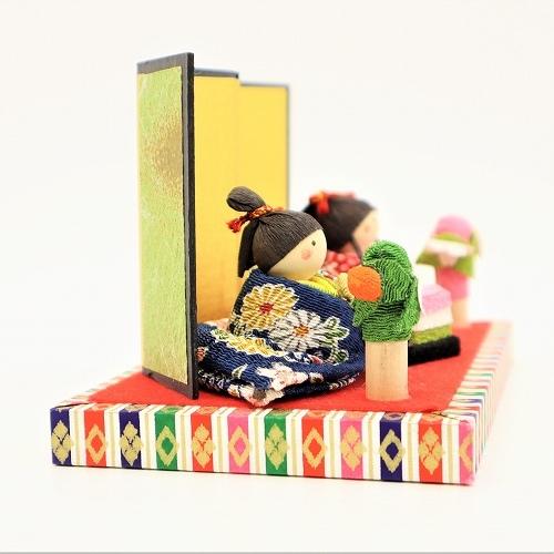 雛人形 コンパクト ちりめん 小さい 手作り / 春待雛 お雛様 ひな祭り