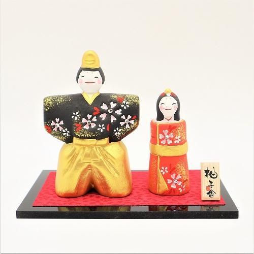 和雅立雛 中 HK836 / コンパクト 雛飾り ひな人形 立雛 陶器 和風 置物