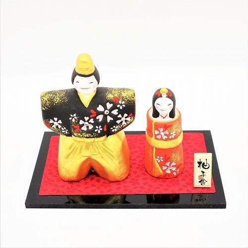 和雅立雛 中 HK836 / コンパクト 雛飾り ひな人形 立雛 陶器 和風 置物