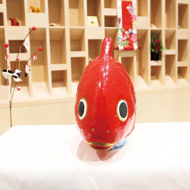 鯛 縁起物 ディスプレイ/張り子 お魚型 目出鯛 6号/お正月 置物 鯛 縁起物 ディスプレイ/張り子 お魚型 目出鯛 6号/お正月 置物