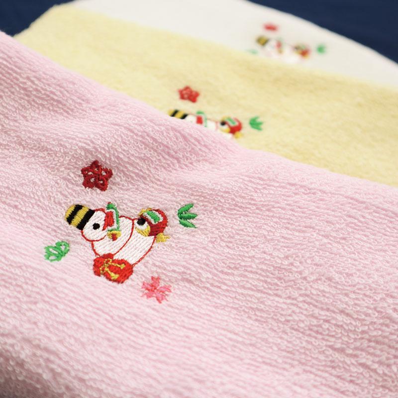2025年 干支タオル 袋入り 刺繍入り フェイスタオル / 刺 2025年 干支タオル 袋入り 刺繍入り フェイスタオル / 刺