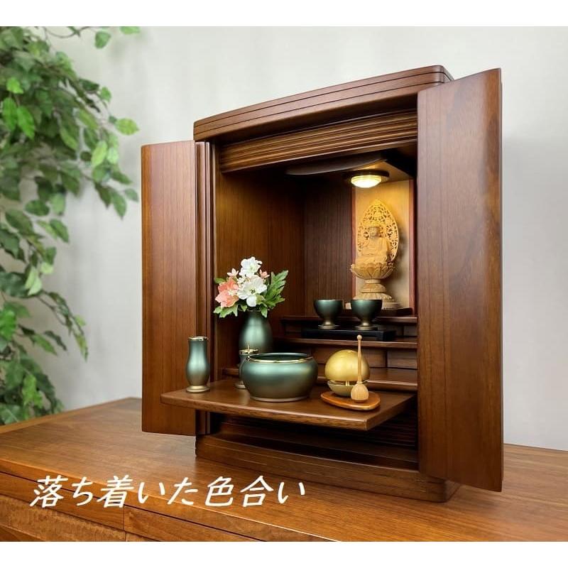 ミニ仏壇 エース 17号 材質桐無垢 ブラウン コンパクト 上置 モダン