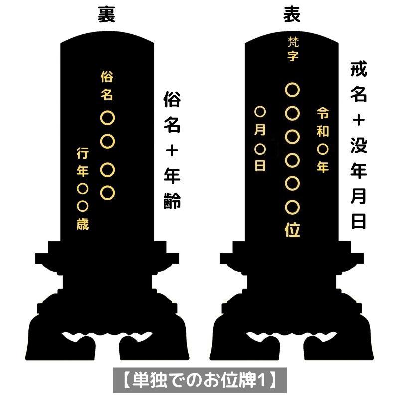 国産 高級みかげ塗り位牌 流星 4.5寸 ワイン ブラック パープル 位牌 名前入れ 仏具 お位牌_7