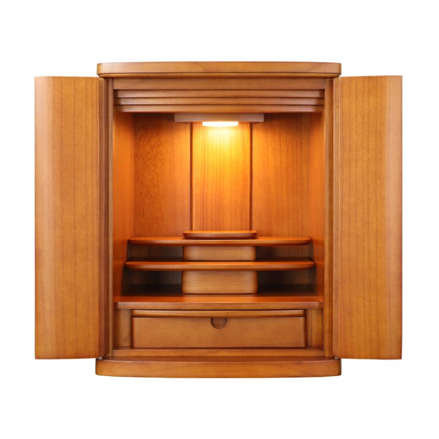 モダン仏壇 19号 桐無垢 ライトブラウン 高さ57×幅45×奥行き37cm