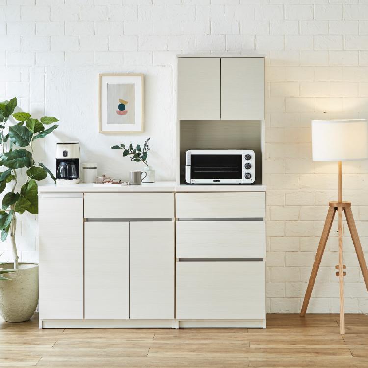 食器棚 キッチンボード キッチン収納 オープンボード 幅60cm 高さ181cm 奥行45cm 完成品 モイス取付可 ソフトクローズ取付可 一人暮らし ( セル 60 B1 )