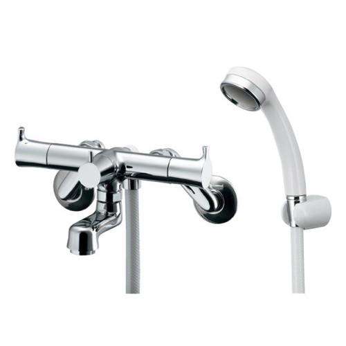 カクダイ 2ハンドルシャワ混合栓（一時止水）  水道材料