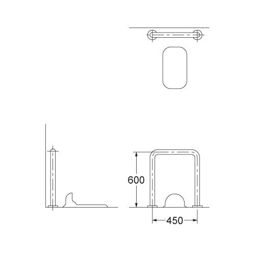 カクダイ 和式トイレ用手すり【2420-32】[新品]【純正品】｜mary-b