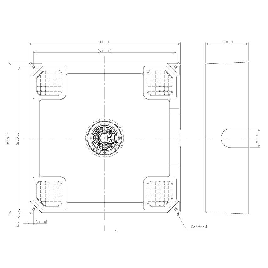 カクダイ（KAKUDAI） 床上排水型 洗濯パン＋排水トラップセット 床に穴