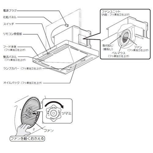 リクシルキッチン部品 【6Z9X0042-6】 整流パネル #NFVR-942SIRセイリユウバン 90cm間口用