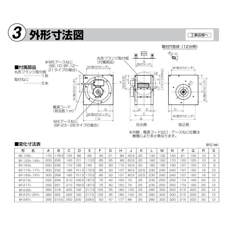 三菱電機（MITSUBISHI ELECTRIC） 三菱 換気扇 【BF-12S5】 産業用
