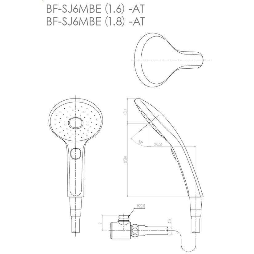 BF-SJ6MBE（1.8）-AT 別売シャワーヘッド&ホース INAX LIXIL エコアクアスイッチシャワー 樹脂製防カビホース 1.8m【純正品】｜mary-b｜03