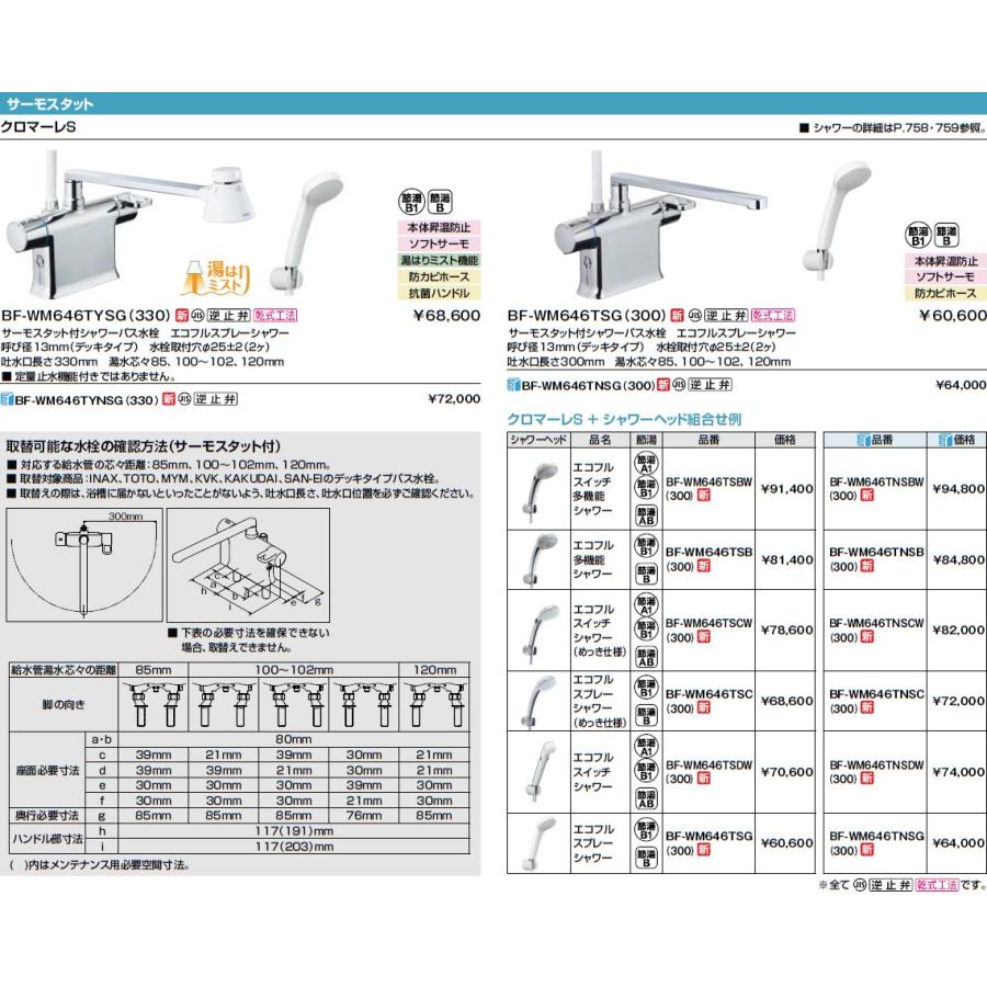 INAX 365日出荷 INAX・LIXIL 浴室水栓 BF-WM646TSG(300) デッキ INAX 365日出荷 INAX・LIXIL 浴室水栓 BF-WM646TSG(300) デッキ