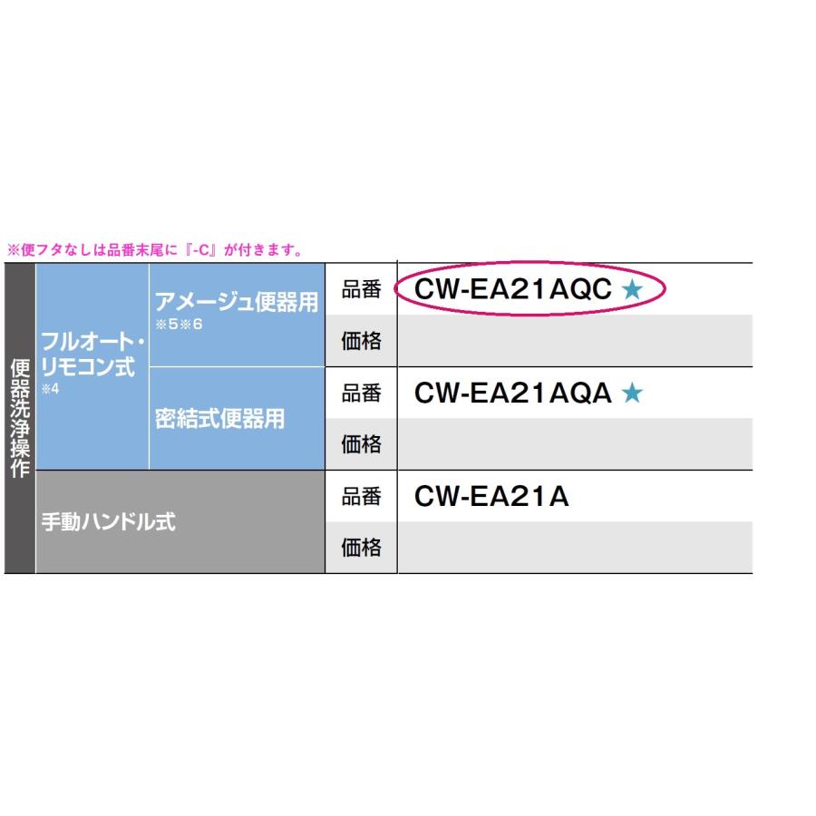 【CW-EA21AQC-C】リクシル・ シャワートイレ 便フタなし仕様 フルオート・リモコン式 アメージュ便器用 New PASSO 【シャワートイレ温水洗浄便座】の画像