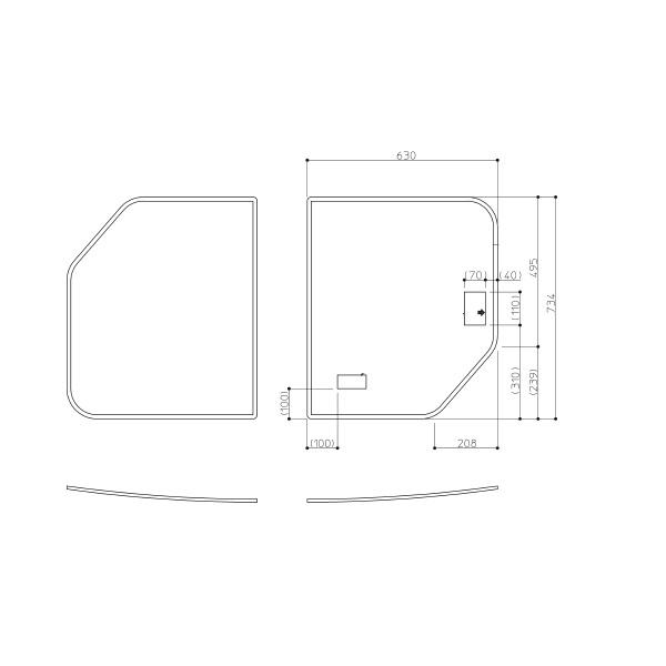 【EKK80052WR3】TOTO 風呂ふた 部品 1300クレイドル風呂蓋Rの画像