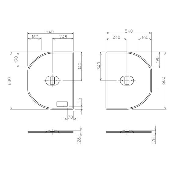TOTO 受注生産品【EKK84147TW1】TOTO 風呂ふた 把手無組合風呂蓋 1100