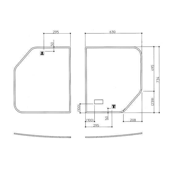 【EKK84164WR2】TOTO 風呂ふた 部品 １３００クレイドル風呂蓋Ｒの画像
