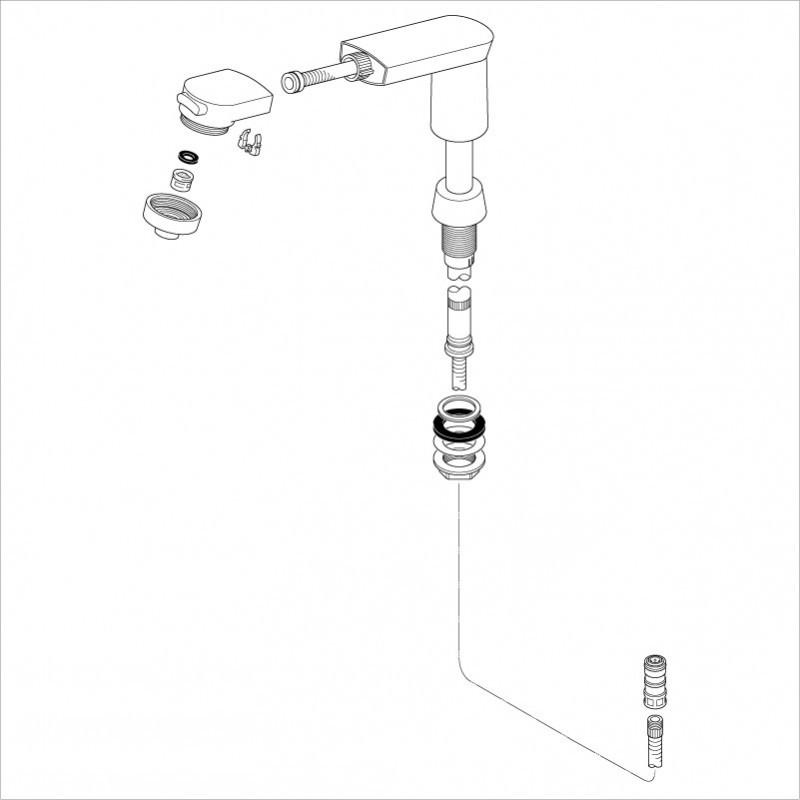 KVK KVK HC582-C6/800 旧MYM洗髪水栓用ホルダーカプラー付きホワイト