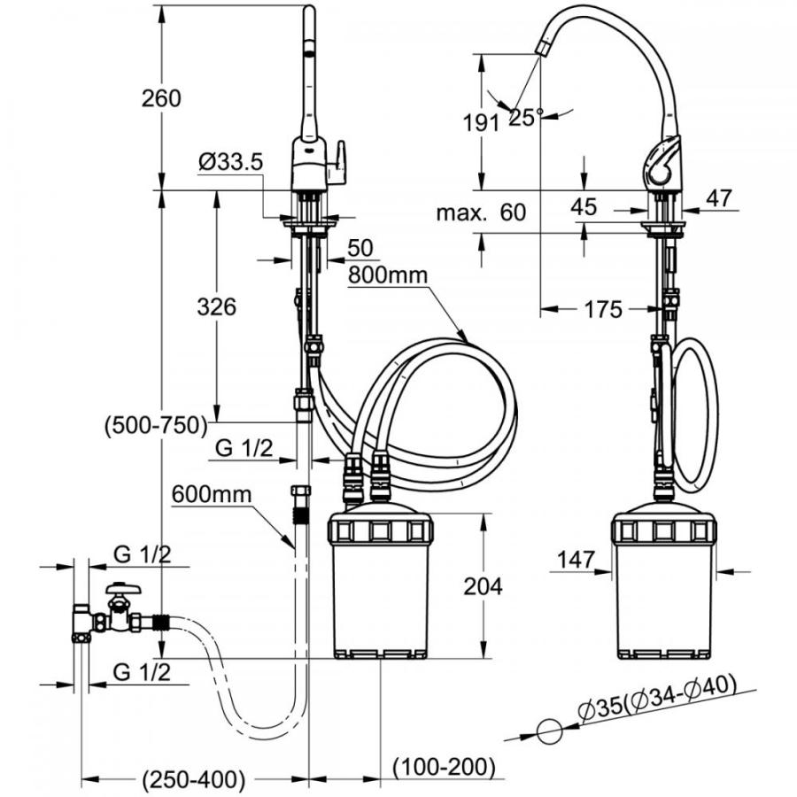 【新品未使用】GROHE グローエ 浄水器内蔵 キッチン水栓 GROHE（グローエ） 【JP 5959 01】 キッチン用水栓 浄水器水栓 浄水