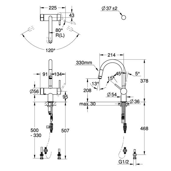 ミンタ　グローエ　浄水器一体型シングルレバーキッチン混合水栓　JPK61802 72382_1_expand.jpg