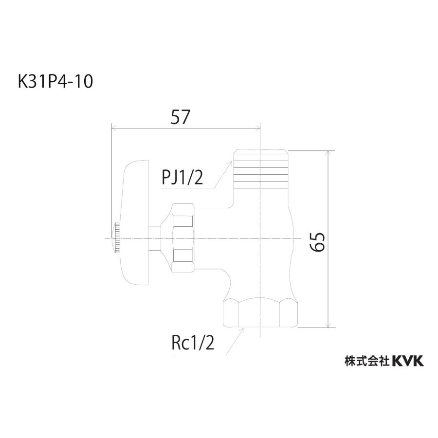 KVK 化粧バルブ K31P4-10 単水栓 K31P410 [新品] : 換気扇の通販 KVK K31P4-10 10個〜