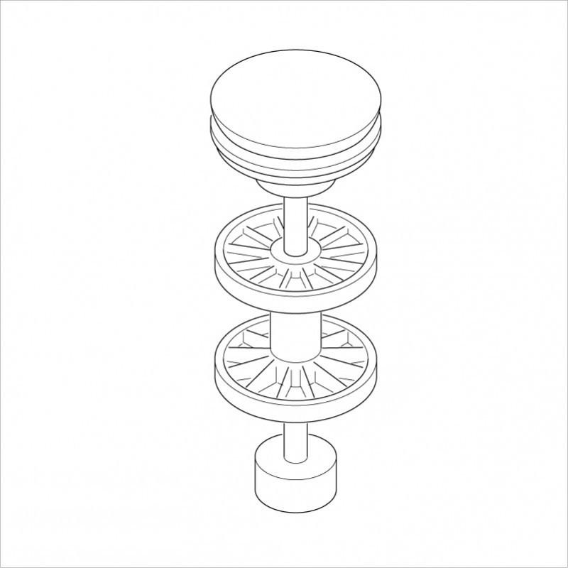 その他 mym KVK KVK KPS821/800 旧MYMRA13型排水セット等用排水栓 旧MYM補修部品